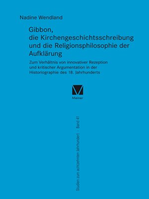 cover image of Gibbon, die Kirchengeschichtsschreibung und die Religionsphilosophie der Aufklärung